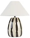 Tischlampe LUCHETTI Keramik Schwarz / Weiß