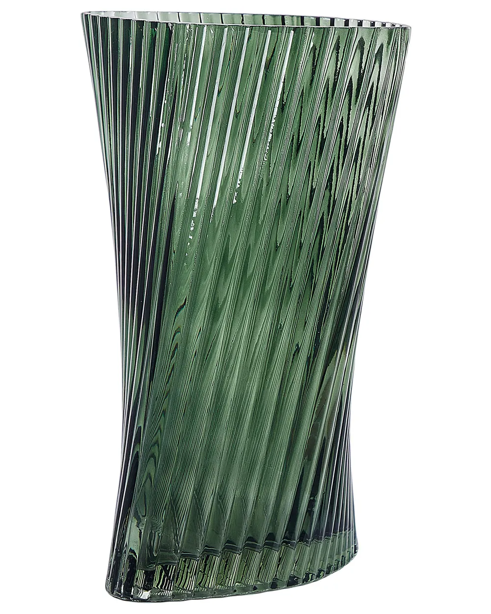 Blumenvase MARPISSA 26 cm Glas Dunkelgrün