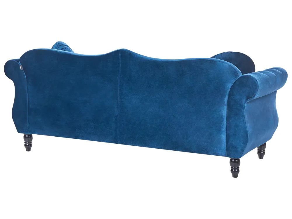 Living Room Set 5 Seater SKIEN Velvet Navy Blue_743313