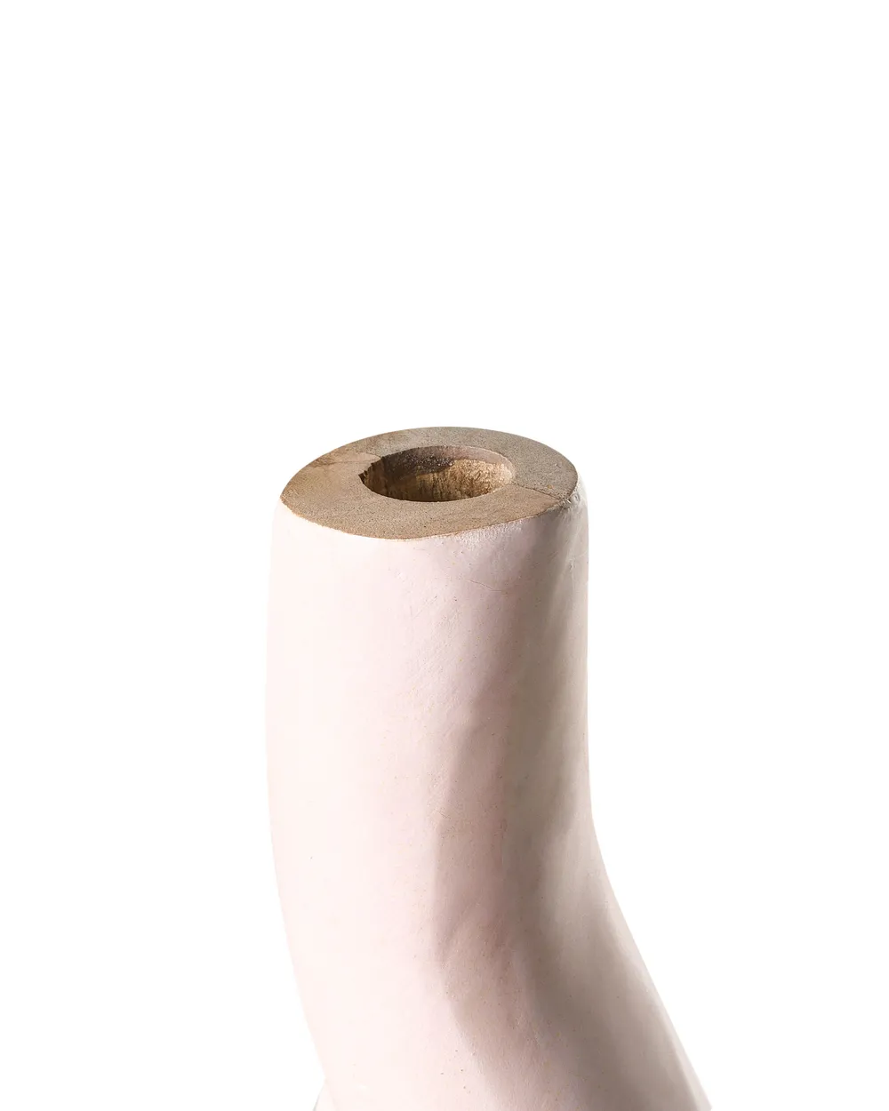 Dekovase LAGOS 40 cm Mangoholz Schwarz / Beige_1036974
