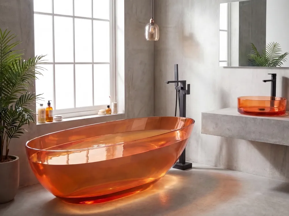 Freestanding Bathtub BLANCARENA 1700 x 780 mm Light Red_1149633