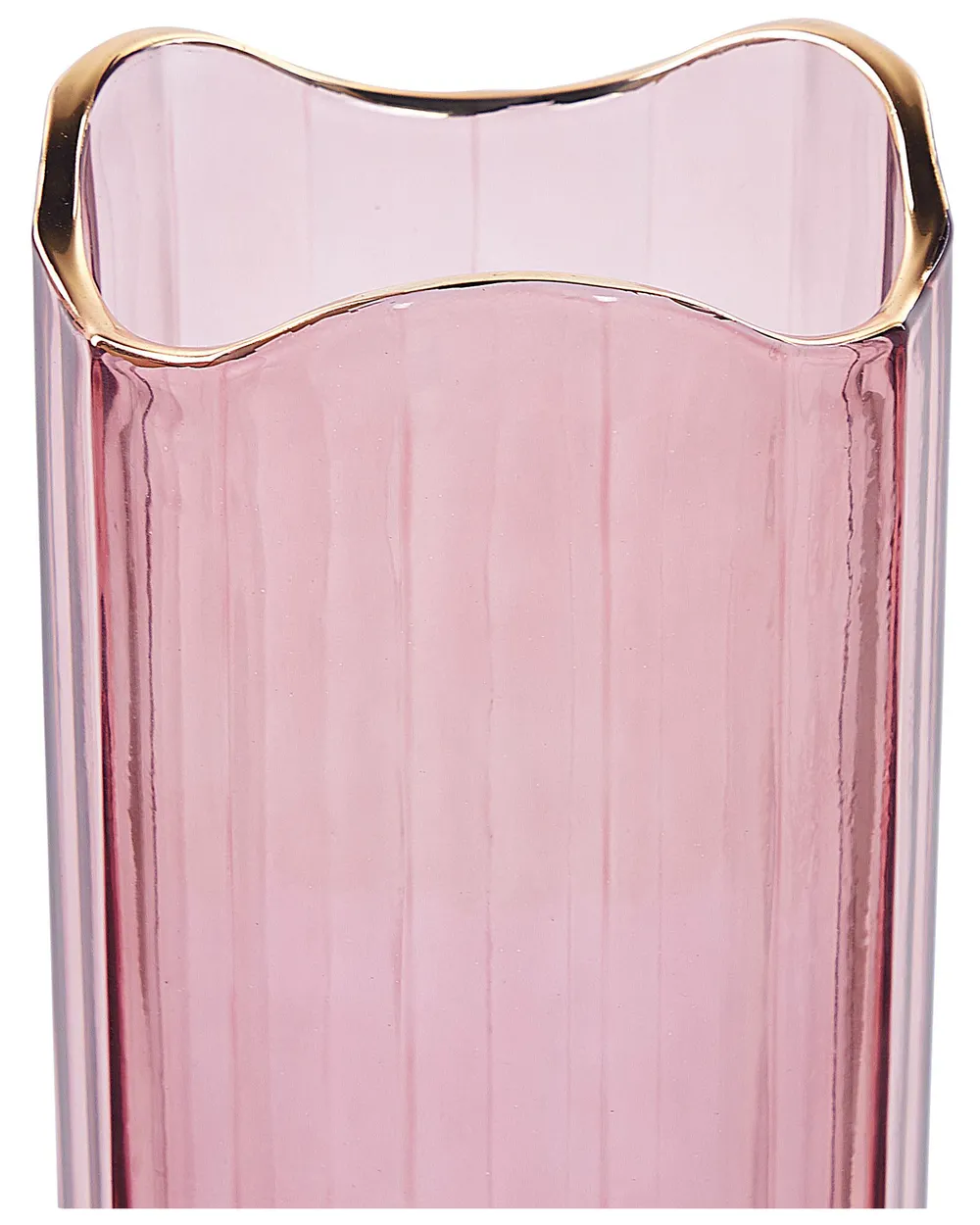 Blumenvase PERDIKI 30 cm Glas Rosa_838149