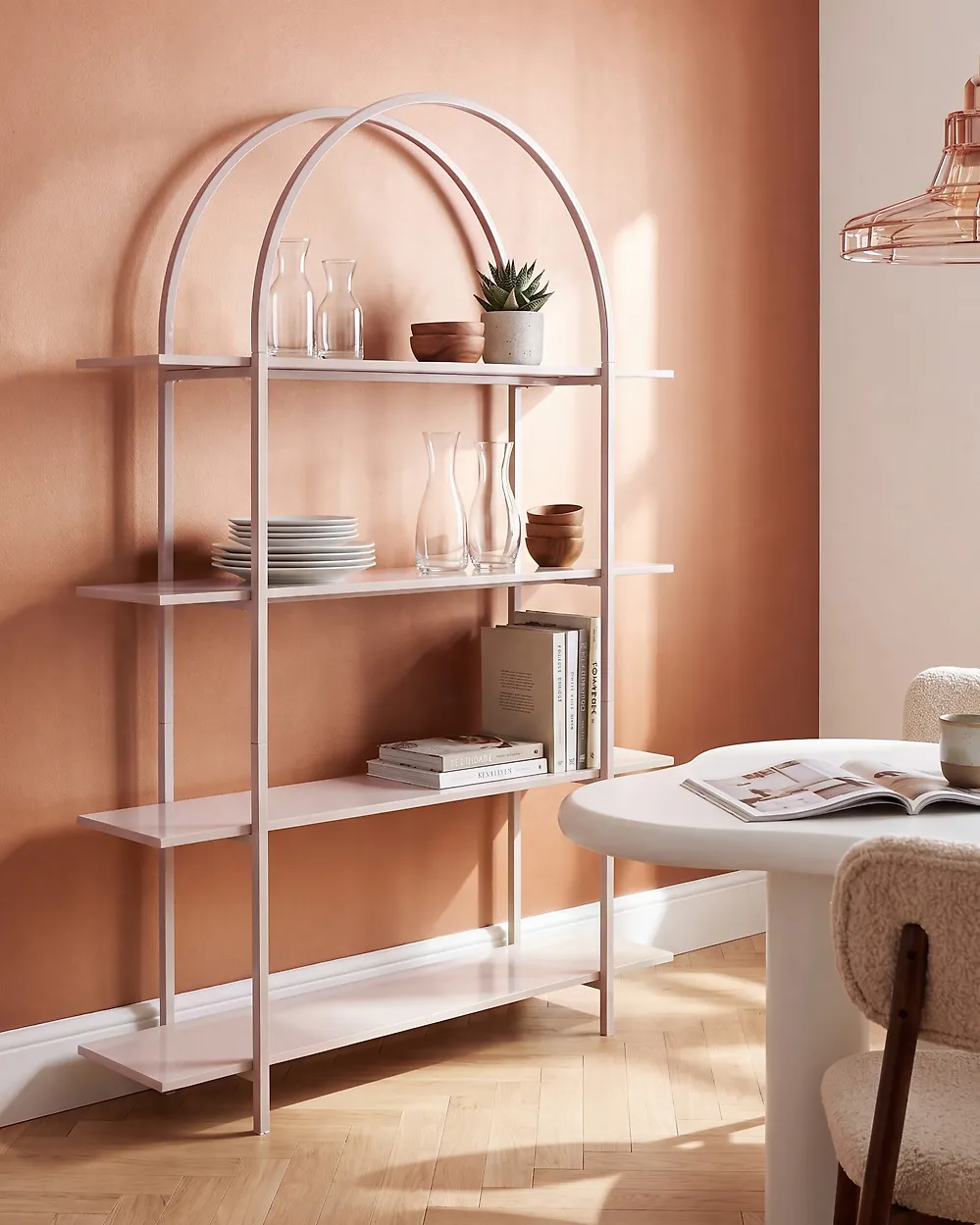 4 Tier Bookcase FREMANTLE 173 cm Beige