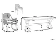 Gartenmöbel Set 6-Sitzer OLBIA inkl. Kissen Beige_807312
