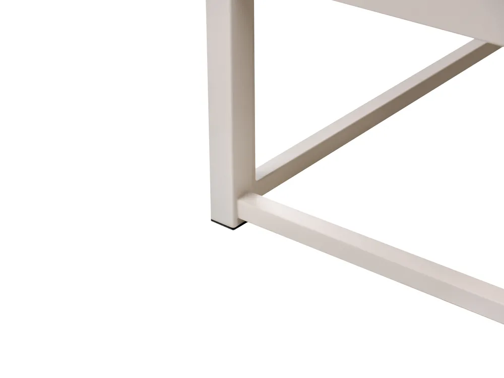 Bett ohne Kopfteil Metall VIRY 180 x 200 cm Hellbeige_1073041