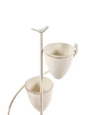 Pflanzenständer BANEBERRY 24 cm Metall Beige_1079842