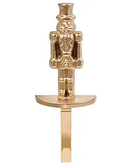 Set of 3 Christmas Stocking Holders KAJAANI 22 cm Nutcracker Gold_1010919