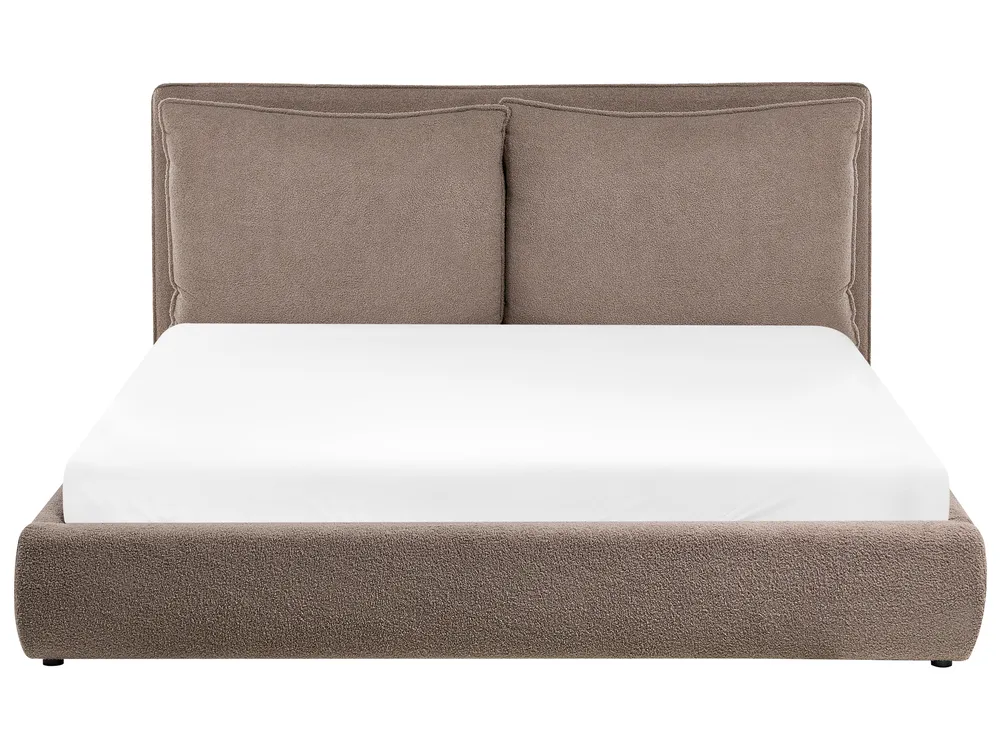 Wasserbett Bouclé BAJONNA 160 x 200 cm Braun_1010908