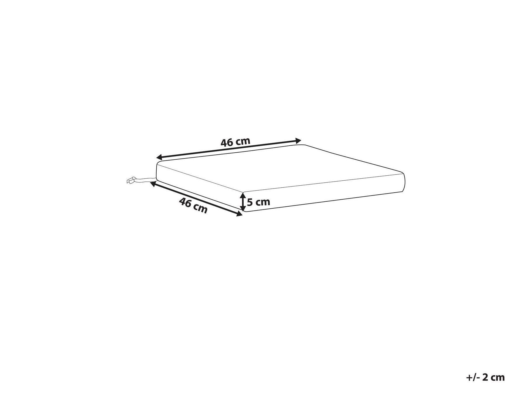 Gartenstuhlkissen SASSARI PREMIUM 46 x 46 cm Hellgrau_991207