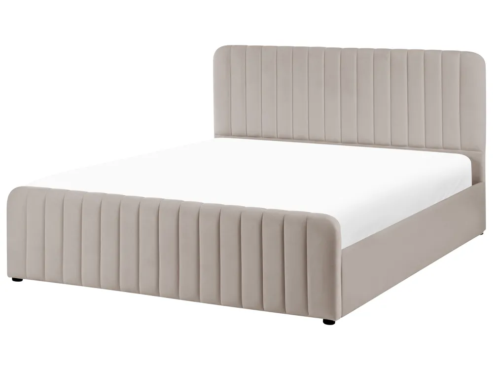 Ottoman Bed LUNAN Taupe 160 x 200 cm (EU King Size)_1051535