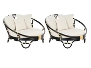 Sonneninsel 2er Set ROSSANO Rattan Schwarz_873235