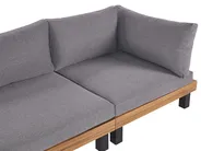 Garten Ecksofa mit Tisch 5-Sitzer FRAZZANO modular zertifiziertes Akazienholz Grau_932984