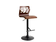 Set of 2 Bar Chairs PETERSBURG Faux Leather Brown/ Black_1054628