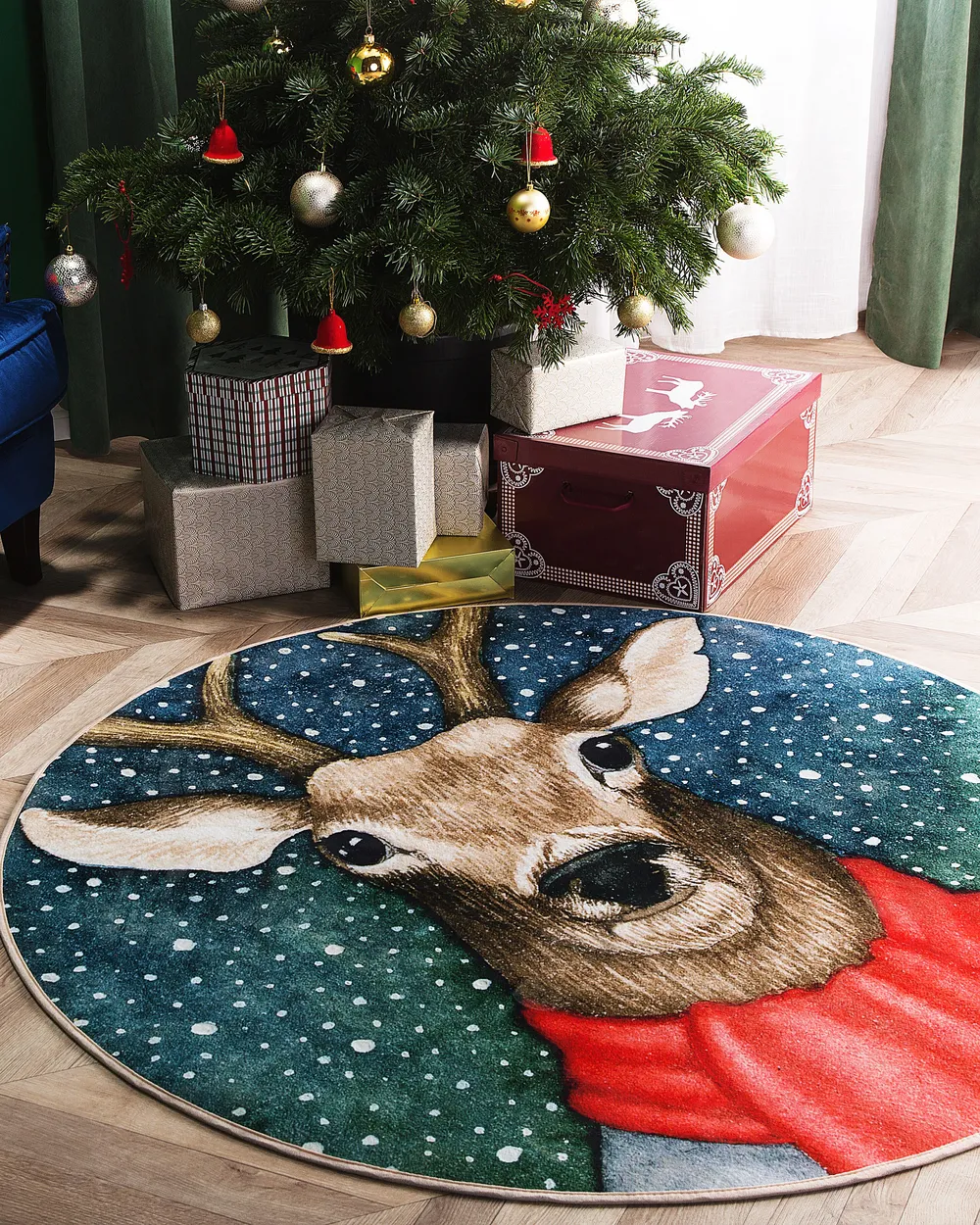 Teppich EREGLI Blau ø 140 cm