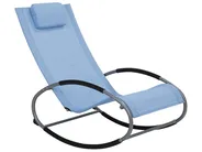 Schaukel-Sonnenliege CAMPO Stoff Blau_751294