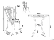 Bistro Set BOVINO Metall Dunkelbraun_797615