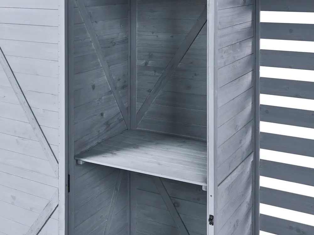 Geräteschuppen CENGIO 130 cm 57 cm Tannenholz Grau_1015053
