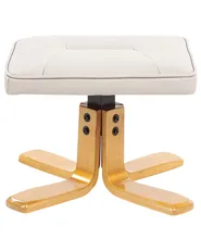 Massage Chair RELAXPRO with Footstool Faux Leather Light Beige_1014382