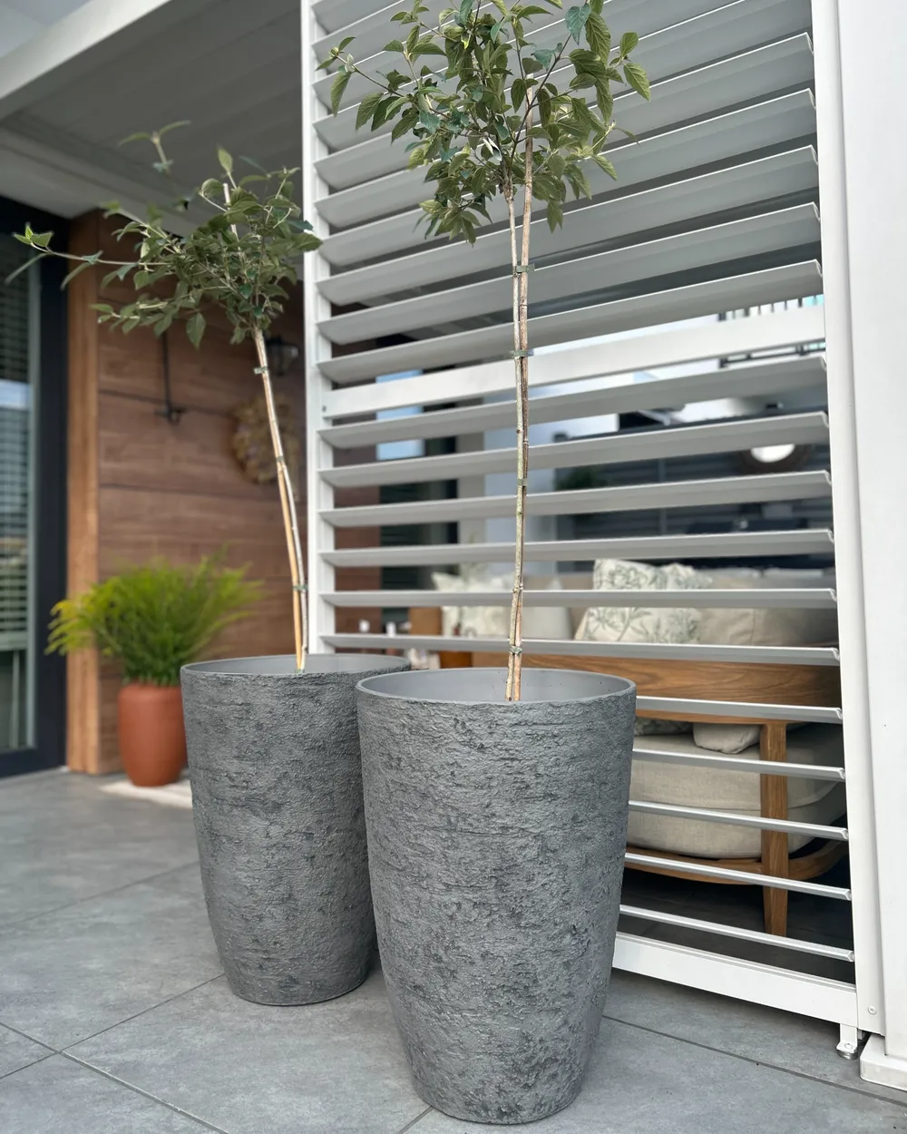 Blumenkübel CAMIA 43 cm Grau_1014210