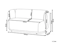 Sofa 3 Seater MELLOSA Fabric Brown_1197349