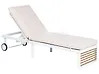 Sun Lounger with Cushion VERDELLO Reclining Metal Beige