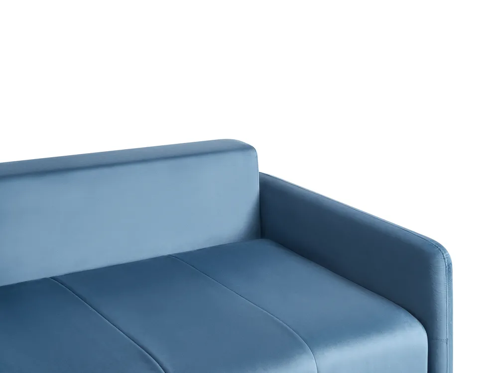Sofa Bed 3 Seater EGGE Velvet Blue_1020842