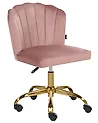 Schreibtischstuhl VALTICELLO Samtstoff Rosa