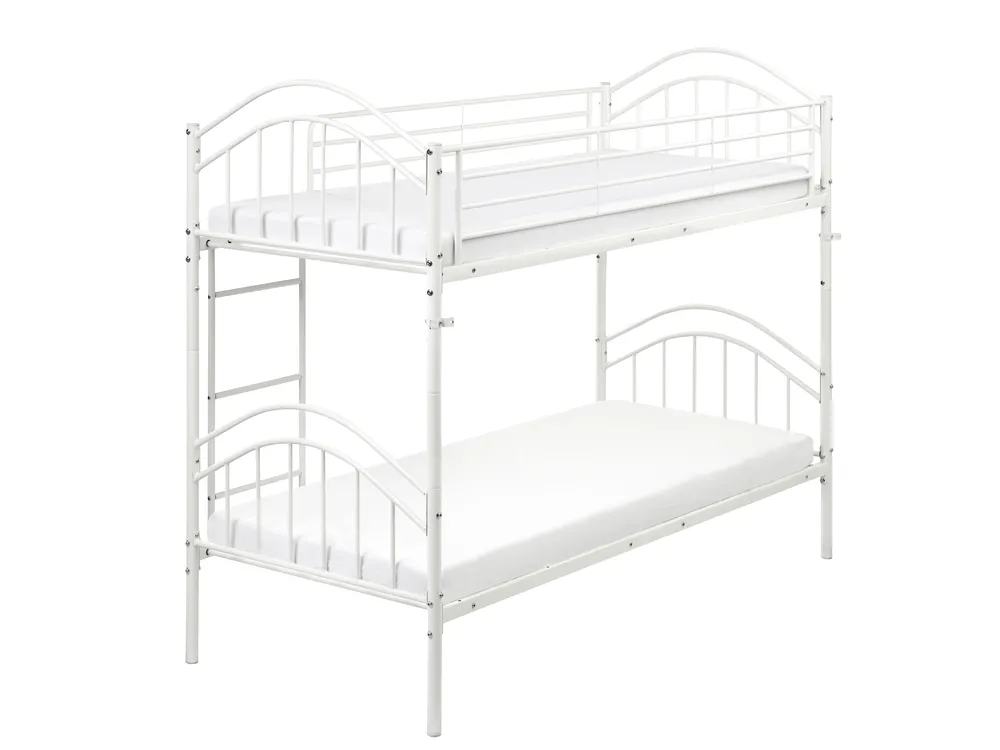 Hochbett Metall CHARTRES 90 x 200 cm Weiß_976866