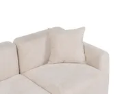 Modular Corner Sofa 3 Seater HEDE with Ottoman Fabric Light Beige Right Hand_1092189