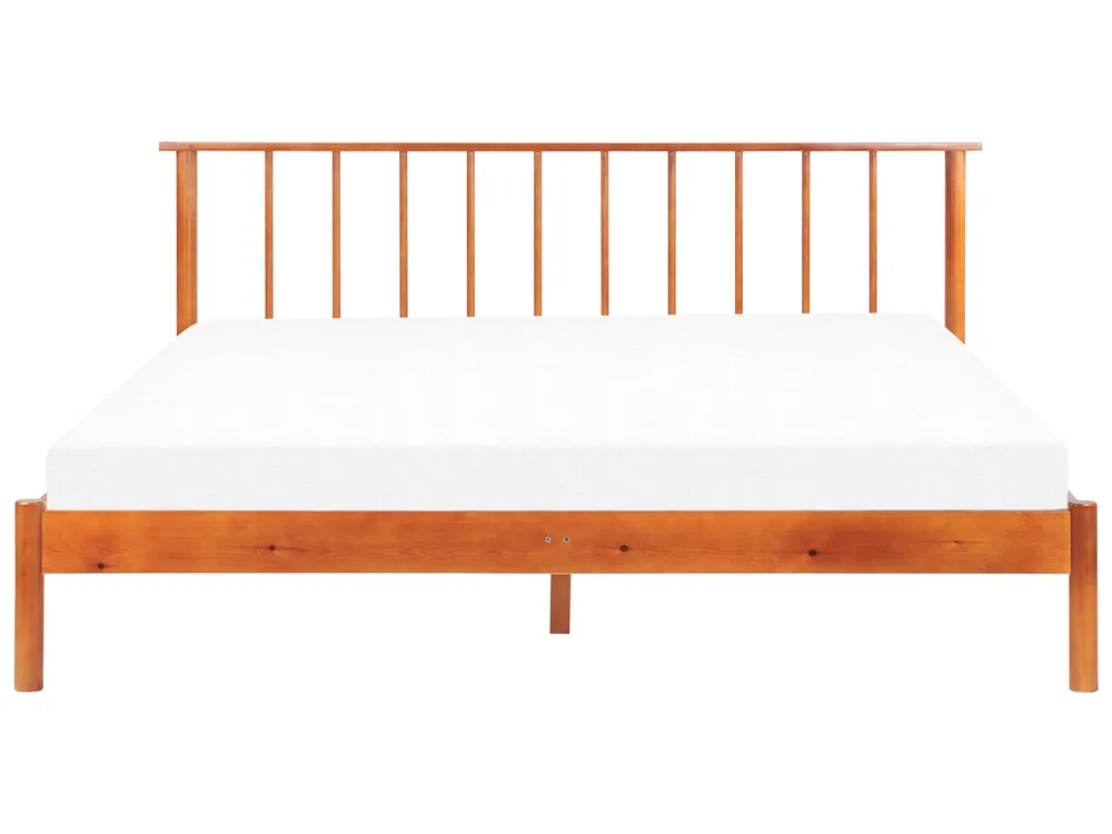 Bed Pine Wood BARRET 180 x 200 cm (EU Super King) Brown_875189