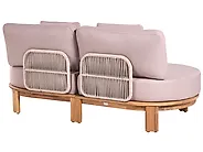 Tuinbank met tafel 5-zits ARZELLO Acaciahout Lichtbruin_1160362