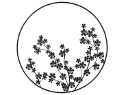 Wandobjekt Blume STRONTIUM Metall 70 cm Schwarz_883140