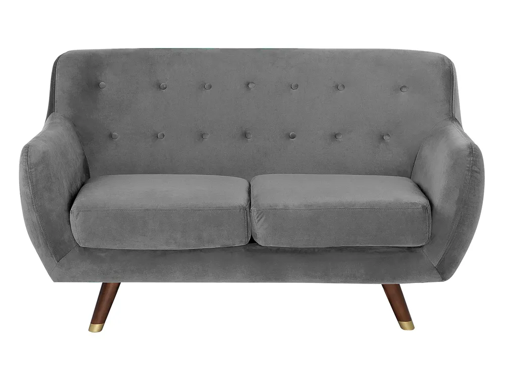 Sofa Set 6-Sitzer BODO Samtstoff Grau_738382
