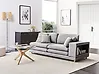 Sofa 2-Sitzer HEDEN mit Kissen Stoff Grau