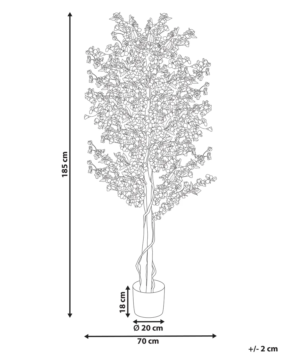 Artificial Plant SAKURA 185 cm Pink_994947