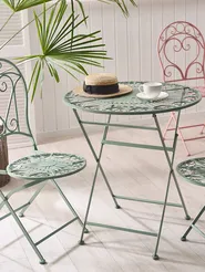 Bistro Set klappbar TRENTO Metall Hellgrün_780737
