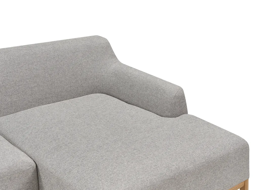 Ecksofa 3-Sitzer SOSJO Stoff Hellgrau linksseitig_941141