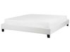 Bed without Headboard Fabric ROANNE 180 x 200 cm (EU Super King) Light Grey