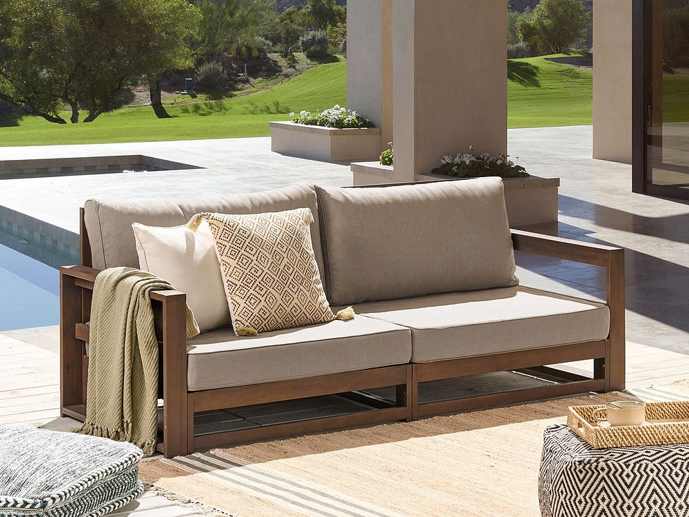2 Seater TIMOR Wood Dark Brown