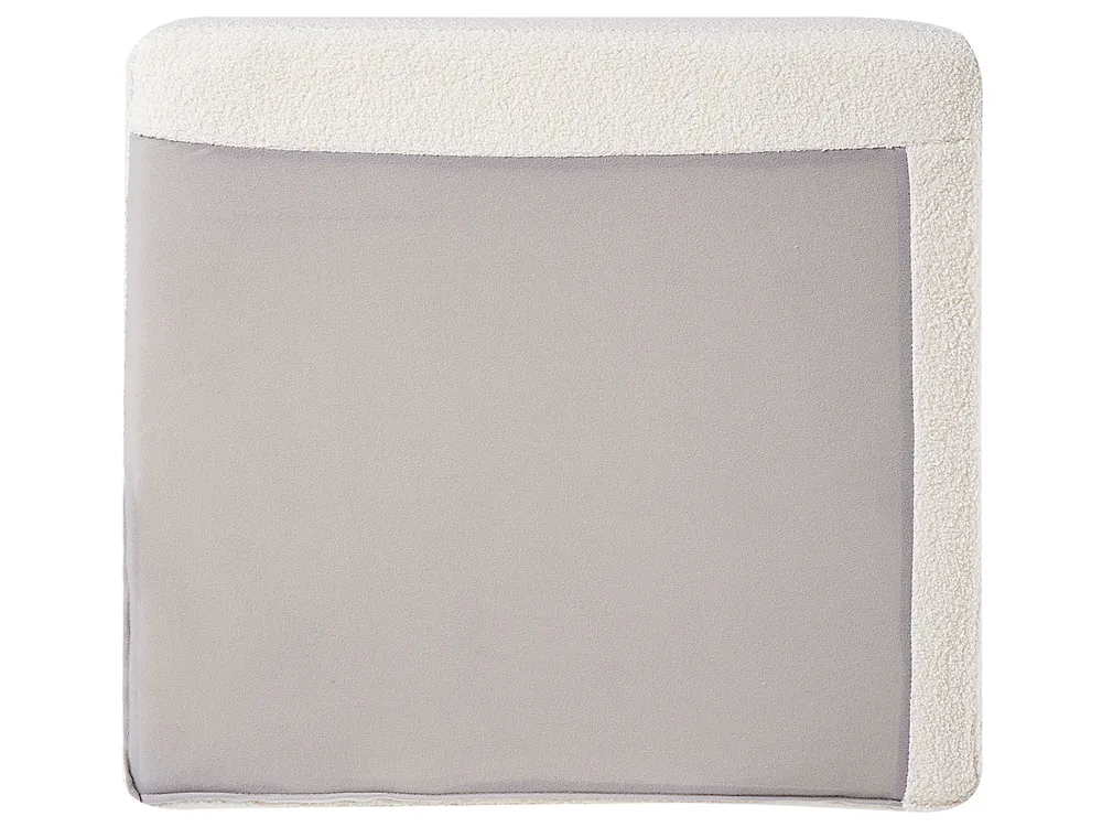 Corner Sofa 5 Seater OSLO with Ottoman Boucle White Left Hand_946711
