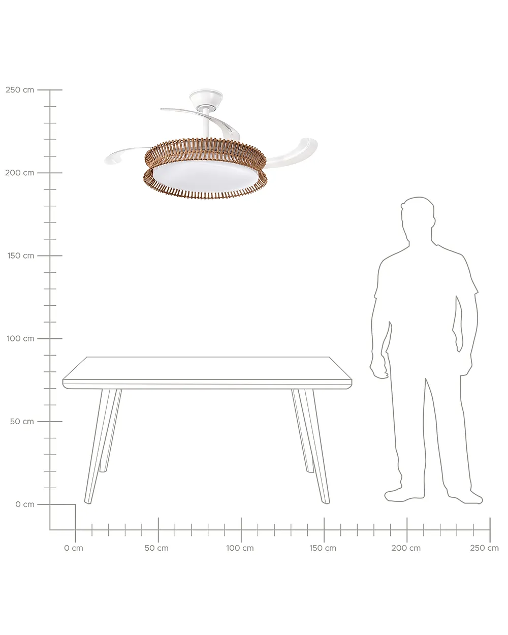 Plafondventilator met verlichting OLETA met afstandsbediening LED Wit_1124328
