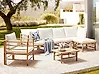 Garden Lounge Set with Table 6 Seater CERRETO Bamboo Off-White Left Hand