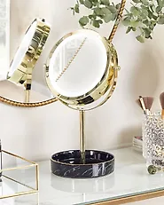 Makeup Mirror LED SAVOIE Black/ Gold_1179785
