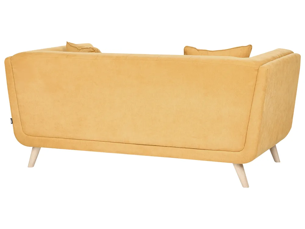 Sofa 2-Sitzer HABO mit Ottomane Stoff Senfgelb_1077361