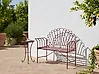 Outdoor Beistelltisch CAVINIA 40 cm 40 cm Metall Burgunderrot