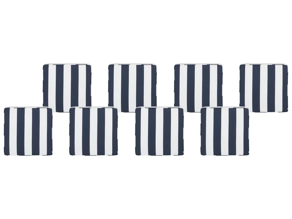 Gartenstuhlkissen 8er Set SASSARI 46 x 46 cm Marineblau