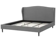 Bett mit Lattenrost Stoff COLMAR 180 x 200 cm Grau_703368