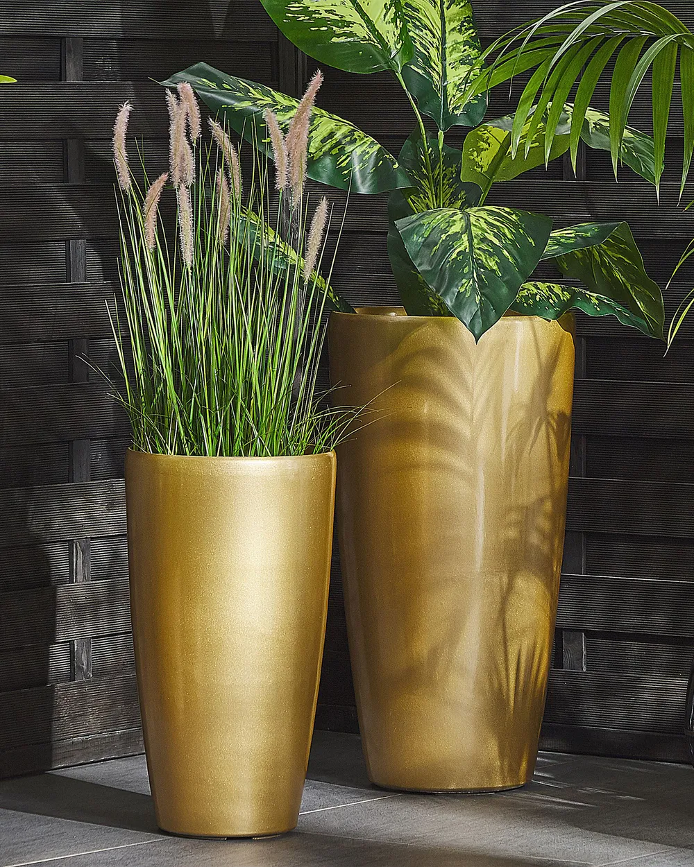 Blumenkübel TSERIA 40 cm Gold