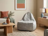 Bean Bag 200 L DROP 63 cm 75 cm Light Grey_798954