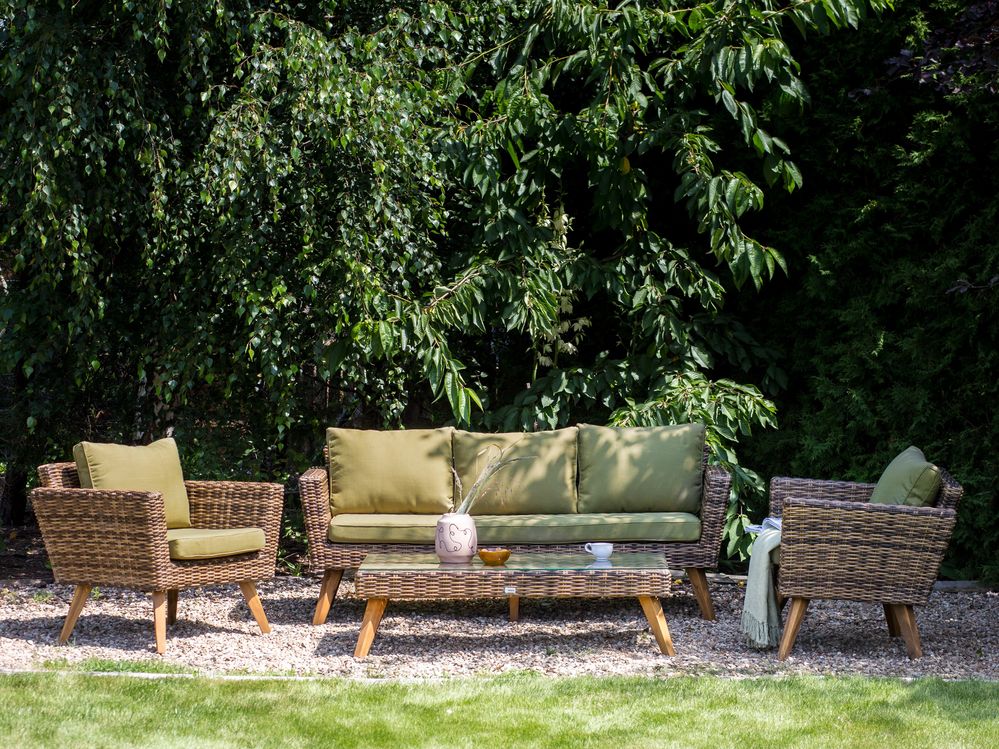 Outdoor Kissenbezug Set VITTORIA XL Olivgrün